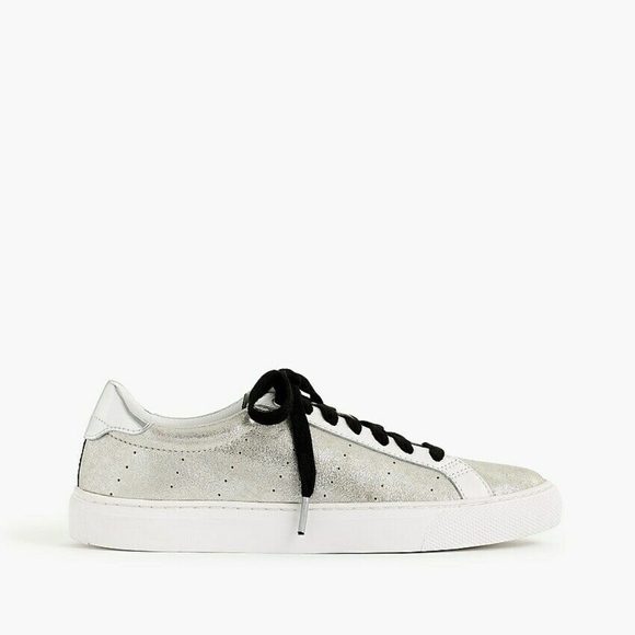 J. Crew Shoes - New JCREW Size 9 Saturday Sneakers in Silver Suede